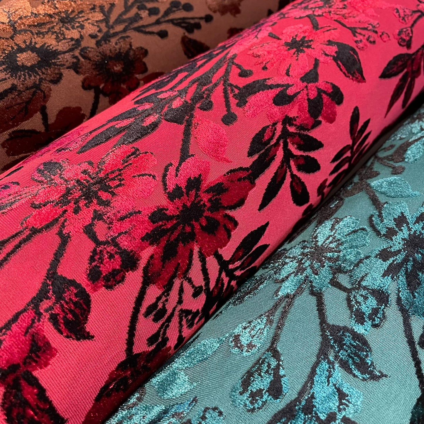 Premium Velvet Velour Floral Devore Dress Craft Fabric Material 58" By The Meter