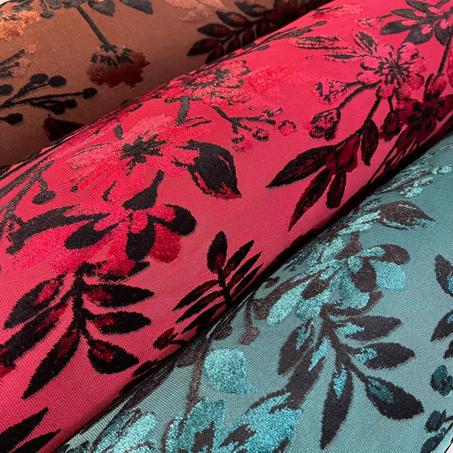Premium Velvet Velour Floral Devore Dress Craft Fabric Material 58" By The Meter