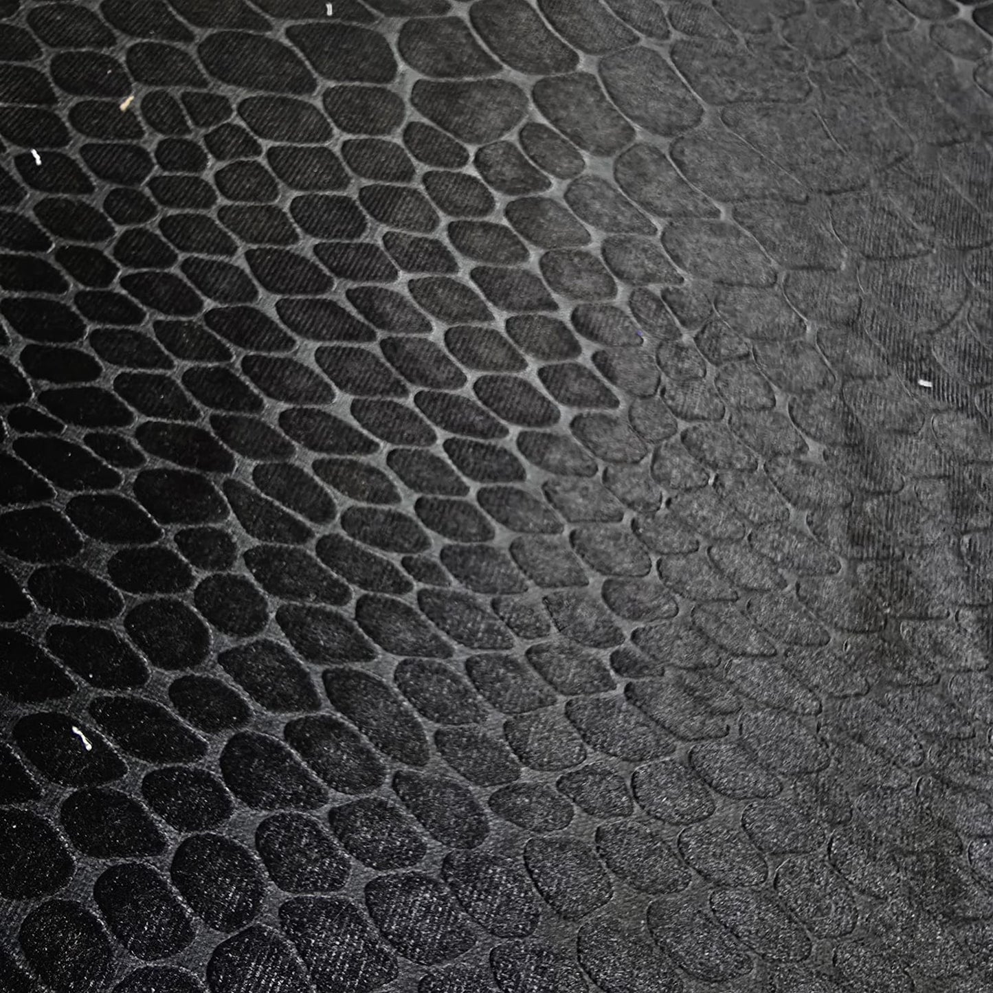 Black Croc Skin Embossed Velvet Material Dress Craft Cushion Fabric Meter 58" GN