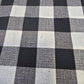 Black White Polycotton Fabric 1" Gingham Check Dress Craft Uniform Material 58" By The Meter GN
