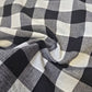 Black White Polycotton Fabric 1" Gingham Check Dress Craft Uniform Material 58" By The Meter GN