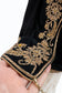 Black & Gold Velvet Lehenga Saree Style Suit with Heavy Embroidery Size 38 – Designer Asian Wedding Party Wear UK