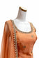 Peach Silk Sharara Suit with Hand Embroidered Dupatta – Designer Party Wear | Size 38
