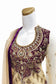 Cream & Purple Hand Embroidered Suit with Designer Dupatta – Wedding & Festive Wear | Size 38