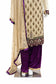 Cream & Purple Hand Embroidered Suit with Designer Dupatta – Wedding & Festive Wear | Size 38