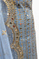 Sky Blue Mirror Work Suit with Silk Sharara & Embroidered Dupatta – Designer Wedding Wear | Size 42