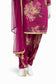 Magenta Floral Georgette Satin Suit with Printed Patiala Salwar Bottom & Net Dupatta – Festive & Party Wear