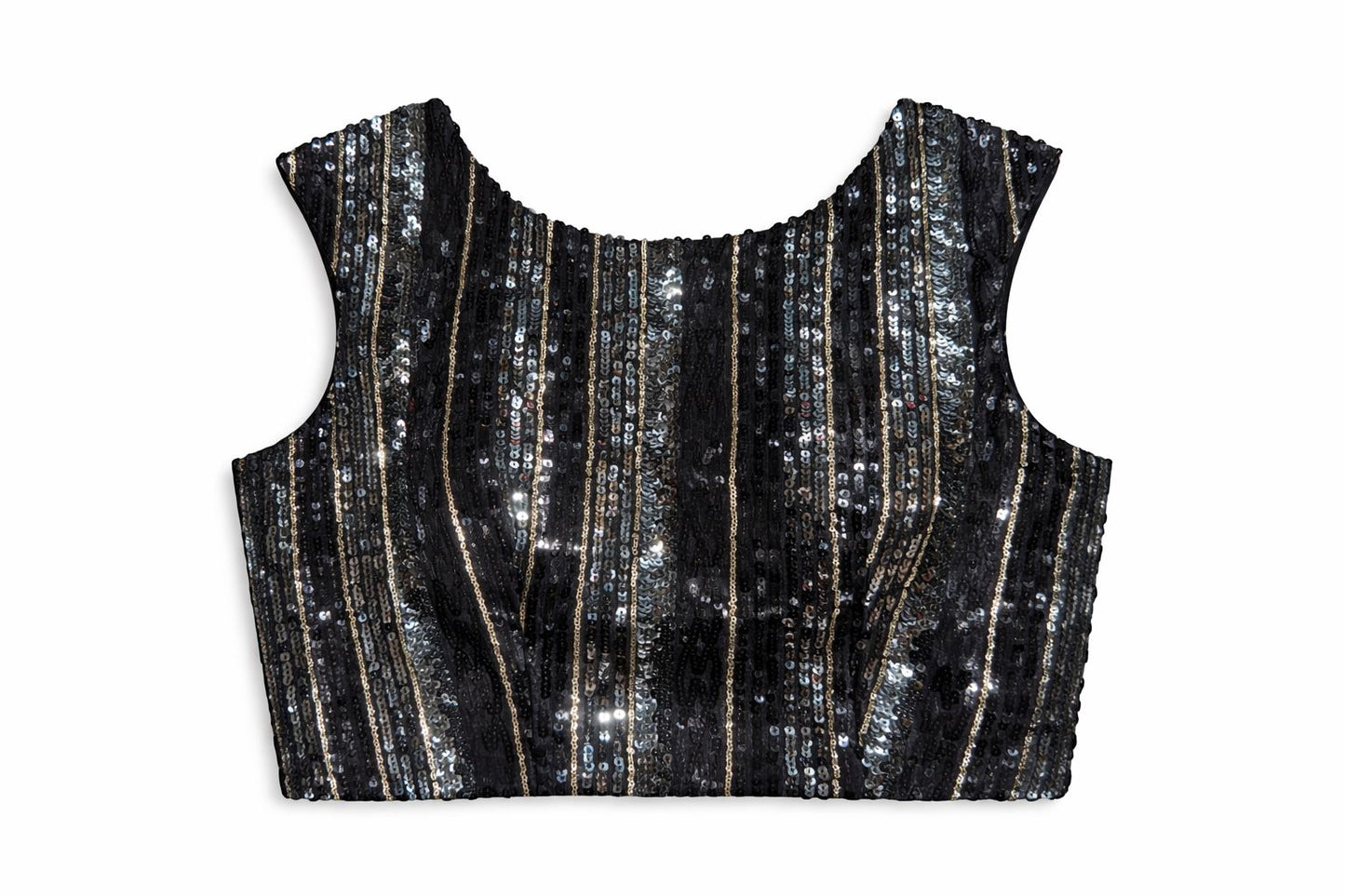 Black Sequin Designer Blouse – Party Wear & Saree Blouse | Size 38