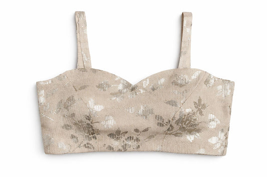 Champagne Gold Sequin Embroidered Designer Blouse – Elegant Party & Wedding Wear | Size 38