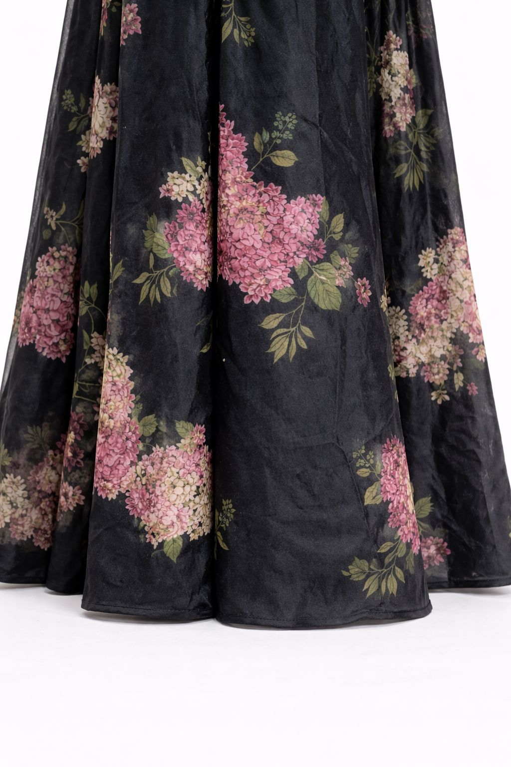 Black Floral Sharara Set with Printed Kurti & Net Dupatta – Festive & Party Wear | Size 34