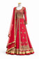 Bridal Red Anarkali Gown with Heavy Zari & Mirror Work – Wedding & Reception Wear | Size 38