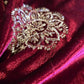 Maroon Velvet Fabric Hand Embroidered Gold Paisley – Luxury Indian Bridal Dress Material 44" by Meter