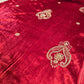 Red Velvet Fabric Hand Embroidered Gold Paisley – Luxury Indian Bridal Dress Material 44" by Meter (Copy)