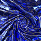 Royal Blue Metallic Mermaid Scale ITY Stretch Foil Reptile Snake Skin Dance Costume Fabric 58" By The Meter