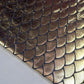 Gold Metallic Mermaid Scale ITY Stretch Foil Reptile Snake Skin Dance Costume Fabric 58" By The Meter