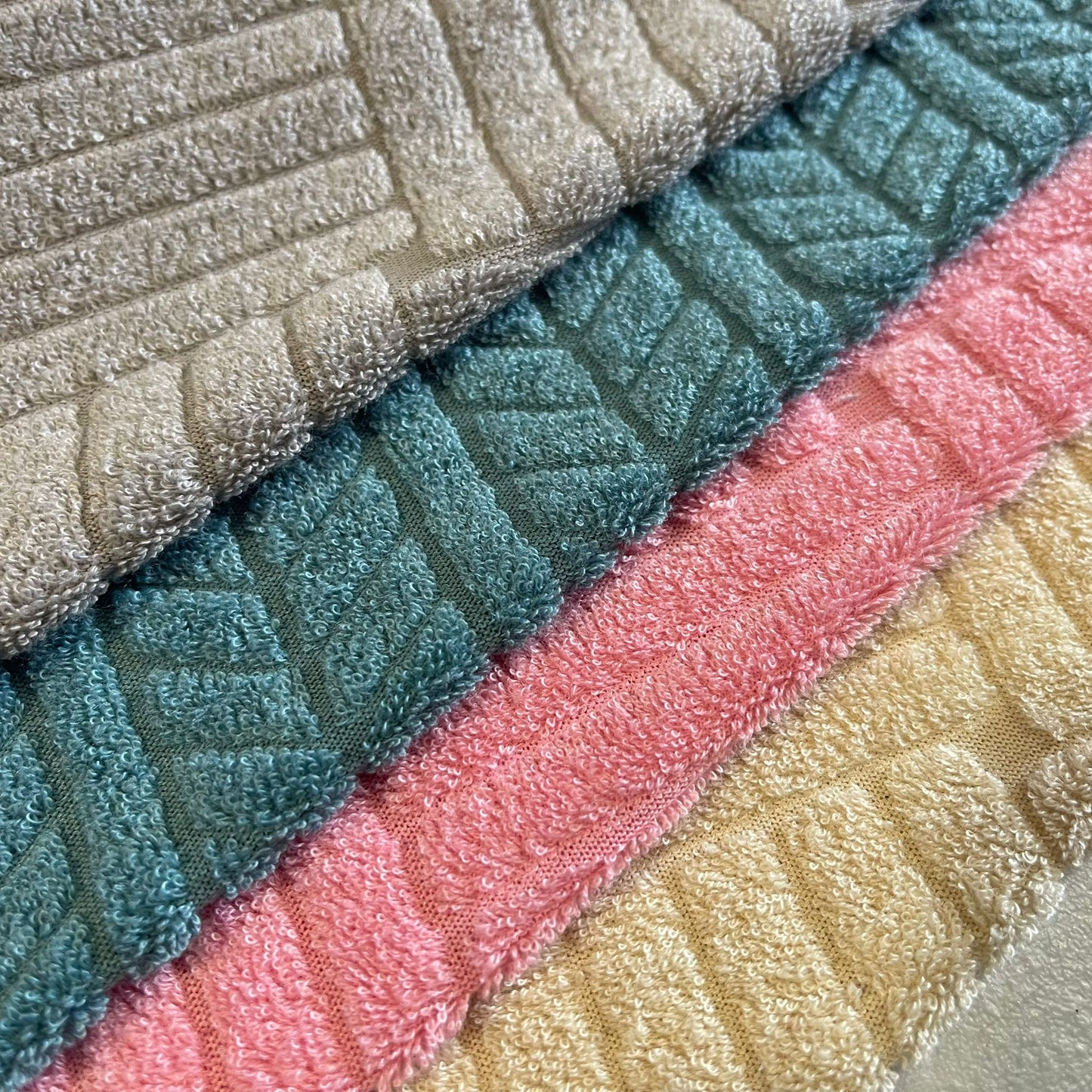 Towelling Fabric Textured Terry Cloth Soft Absorbent Towel Craft Material 58" Wide By The Meter
