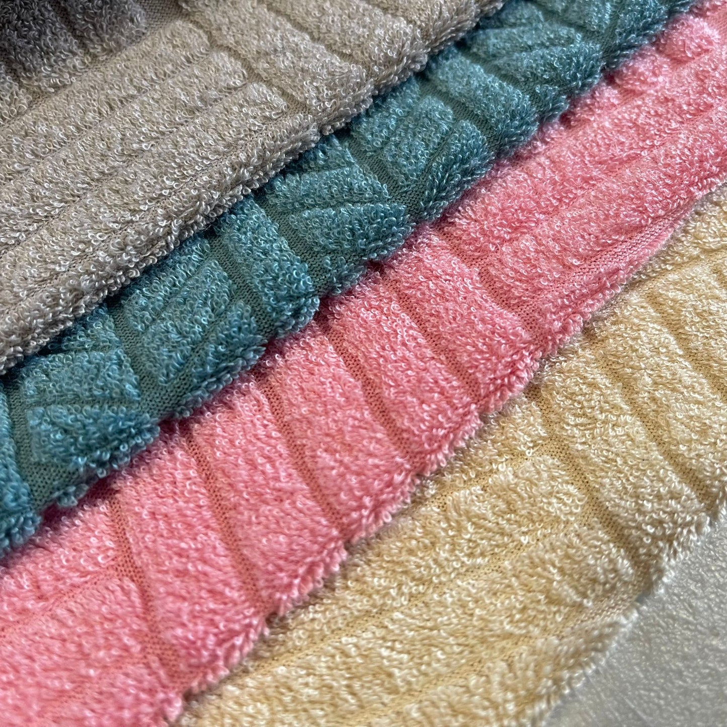 Towelling Fabric Textured Terry Cloth Soft Absorbent Towel Craft Material 58" Wide By The Meter