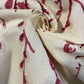 Berry Trail Ivory / Red Laura Ashley Canvas Fabric Dressmaking Craft Material 150cm Wide By The Meter