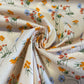 Wildflower Meadow 100% Cotton Floral Fabric – Cream Multi Floral Dress, Quilting & Craft Material | 58” Wide by the Meter