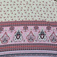 Blush Boho Border Crinkle Viscose Fabric – Pink Floral Panel Dress Fabric with Ditsy Print | 58” Wide by the Meter