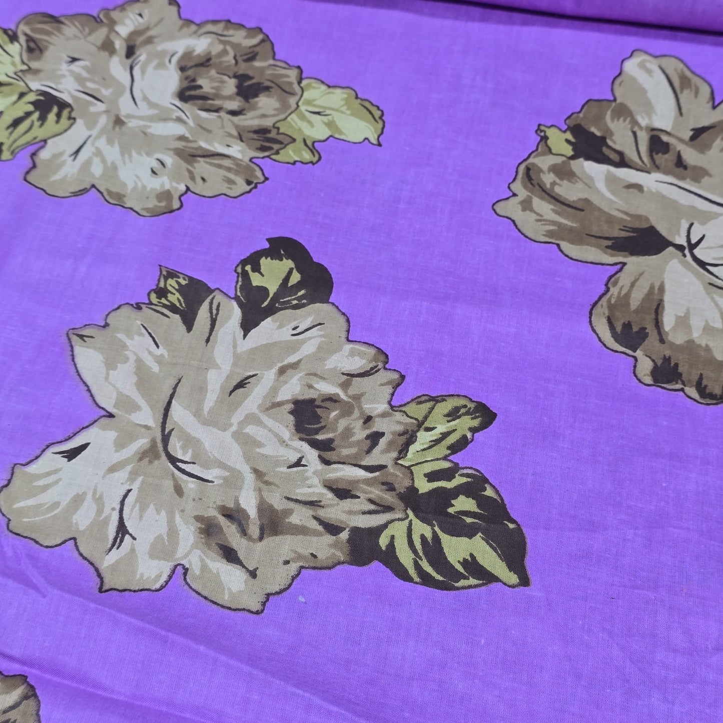 Purple Floral 100% Cotton Lawn Fabric Craft Quilting Patchwork Material By Meter 44"
