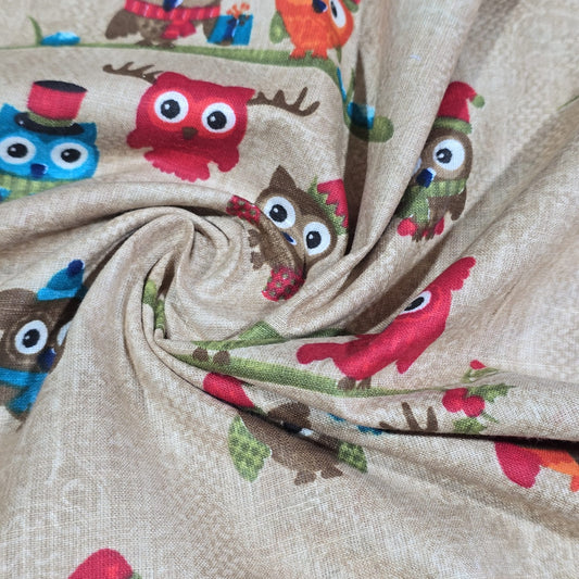 Beige 100% Cotton Lawn Fabric Craft Quilting Patchwork Material By Meter 44"