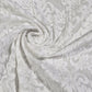 Ivory Floral 100% Cotton Crush Fabric Crinkle Craft Dress Costume Material 50 " By The Meter