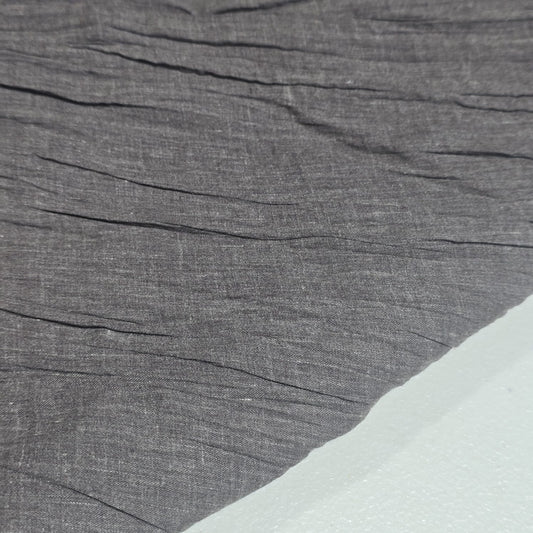 Taupe 100% Cotton Crush Fabric Crinkle Craft Dress Costume Material 50 " By The Meter