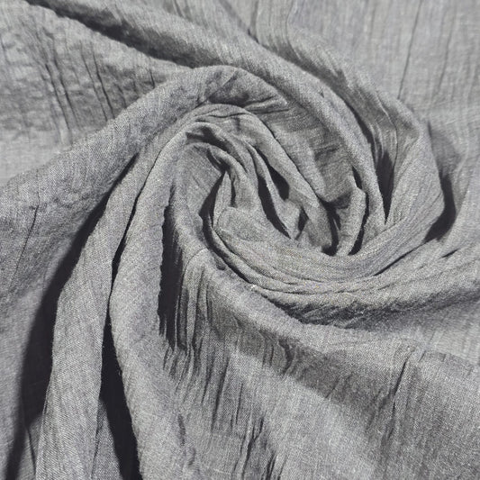 Taupe 100% Cotton Crush Fabric Crinkle Craft Dress Costume Material 50 " By The Meter