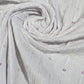 White Sequin 100% Cotton Crush Fabric Crinkle Craft Dress Costume Material 50 " By The Meter