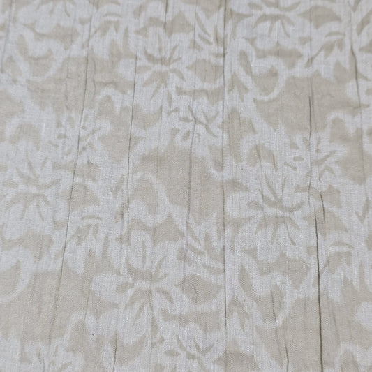 Straw Floral 100% Cotton Crush Fabric Crinkle Craft Dress Costume Material 50 " By The Meter
