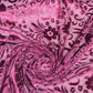 Wine Floral Velvet Velour Stud Embellished Devore Fabric Burnout Dress Craft Material 58" By The Meter