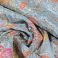 Sage Organza Floral Position Print Embroidery Fabric 44"  – Premium Designer Dress & Craft Material by Meter