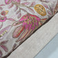 Winter Pink Organza Floral Position Print Embroidery Fabric 44"  – Premium Designer Dress & Craft Material by Meter