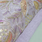 Lilac Organza Floral Position Print Embroidery Fabric 44"  – Premium Designer Dress & Craft Material by Meter