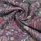 Plum Premium Embroidered Faux Silk Fabric – Designer Floral & Paisley Pattern Luxury Dress Material by Meter