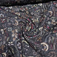Black Premium Embroidered Faux Silk Fabric – Designer Floral & Paisley Pattern Luxury Dress Material by Meter