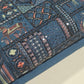 Teal Designer Tribal Embroidered Silk Fabric – Premium Ethnic Patchwork Pattern Dress Material by Meter