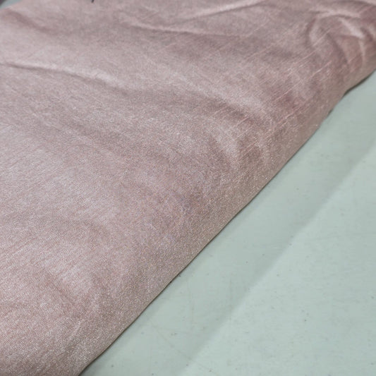 Dusty Pink Luxury Floral Bead Embroidered Organza Fabric Sheer Dress Wedding Saree Craft Material 44" By the Meter