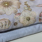 Silver Luxury Floral Bead Embroidered Organza Fabric Sheer Dress Wedding Saree Craft Material 44" By the Meter