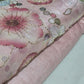 Dusty Pink Luxury Floral Bead Embroidered Organza Fabric Sheer Dress Wedding Saree Craft Material 44" By the Meter