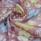 Winter Pink Luxury Floral Bead Embroidered Organza Fabric Sheer Dress Wedding Saree Craft Material 44" By the Meter