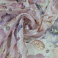 Pink Luxury Floral Bead Embroidered Organza Fabric Sheer Dress Wedding Saree Craft Material 44" By the Meter