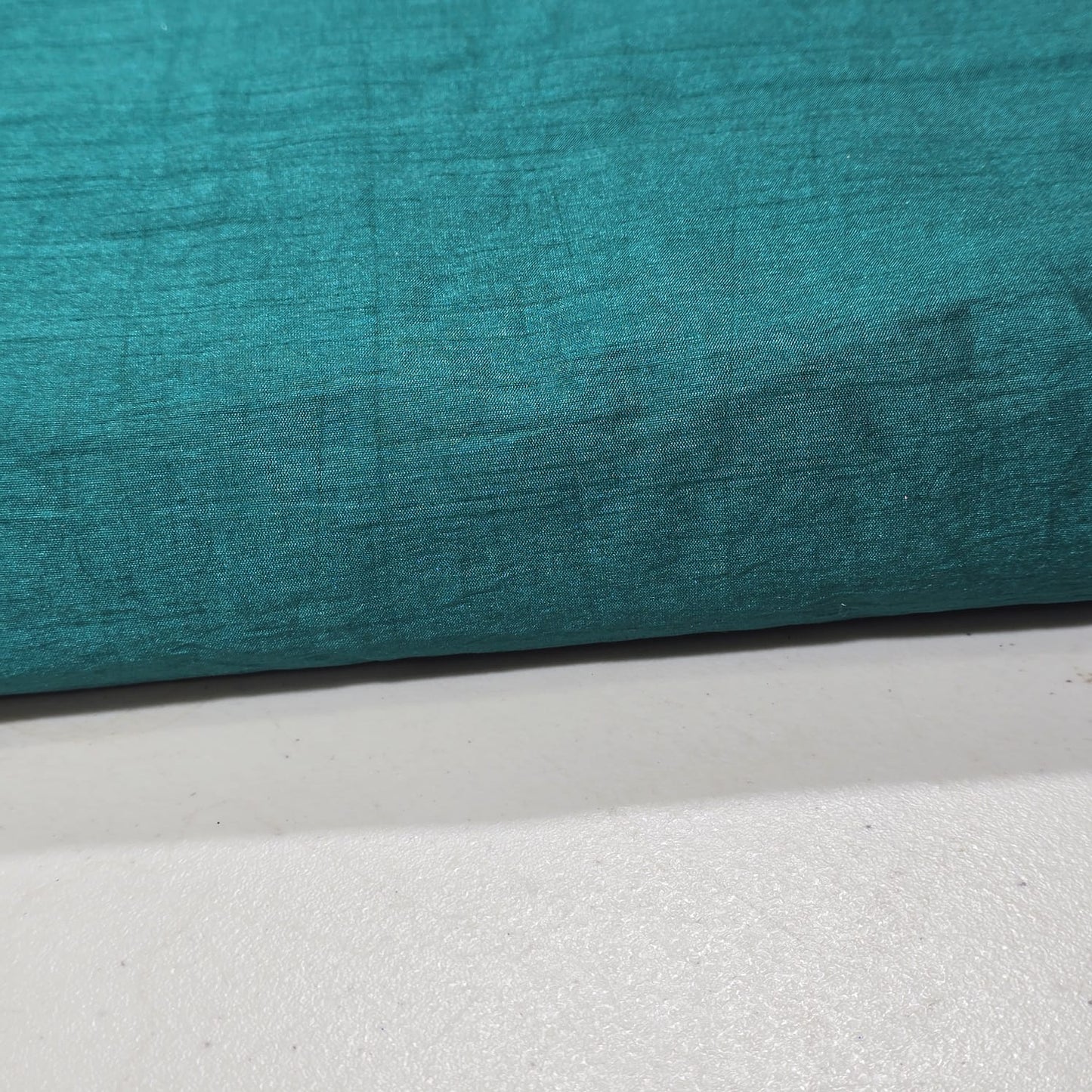 Turquoise Bandhani Print Organza Fabric with Plain Silk Fabric Indian Dress Saree Craft Material 44" By the Meter