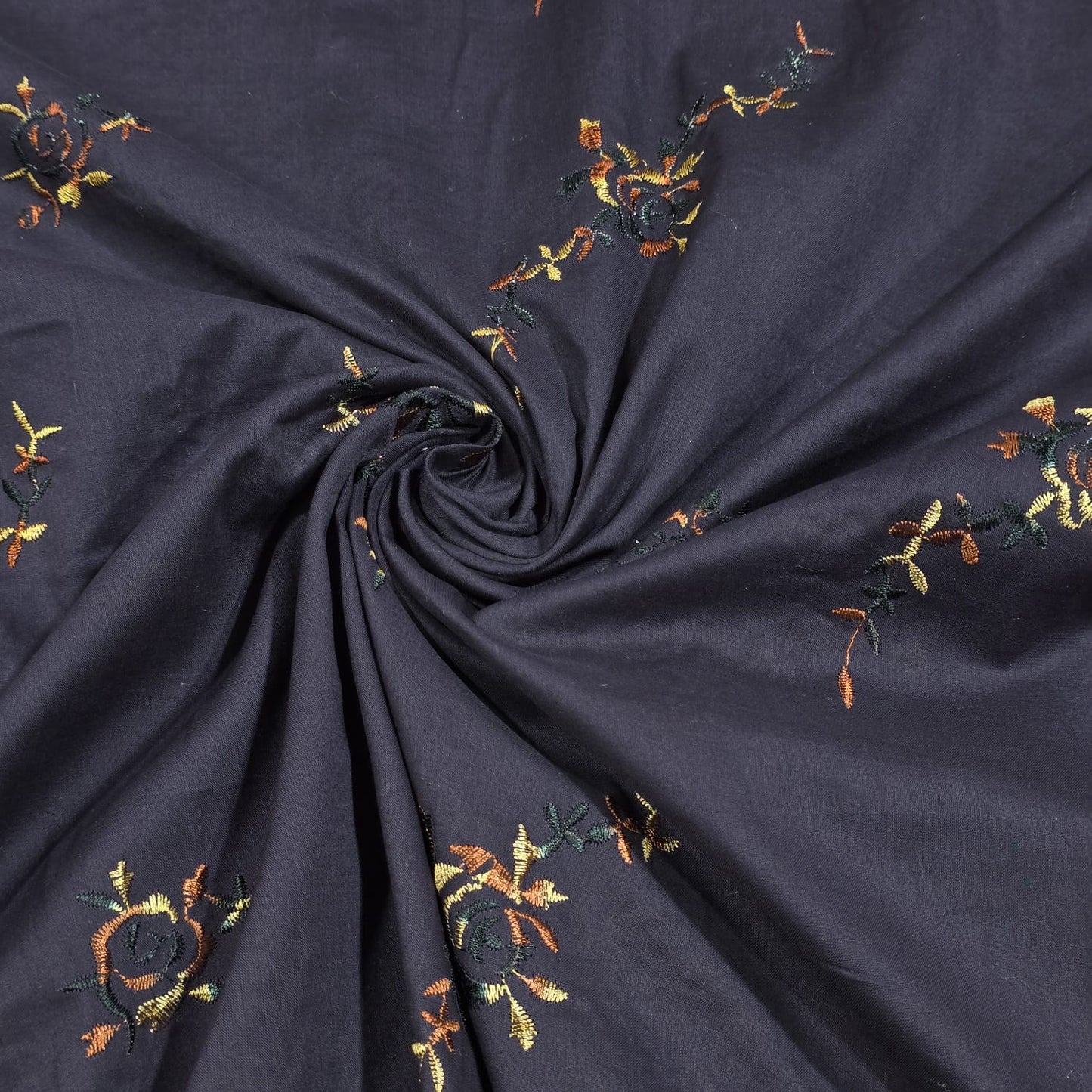 Plum Luxury Embroidered Cotton Lawn Fabric Floral Dress Craft Material 58” Wide By The Metre