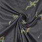 Brown Luxury Embroidered Cotton Lawn Fabric Floral Dress Craft Material 58” Wide By The Metre