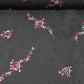 Black Luxury Embroidered Cotton Lawn Fabric Floral Dress Craft Material 58” Wide By The Metre