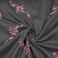 Black Luxury Embroidered Cotton Lawn Fabric Floral Dress Craft Material 58” Wide By The Metre