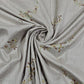 Beige Luxury Embroidered Cotton Lawn Fabric Floral Dress Craft Material 58” Wide By The Metre