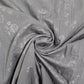 Grey Floral 100% Cotton Crush Fabric Crinkle Craft Dress Costume Material 50 " By The Meter